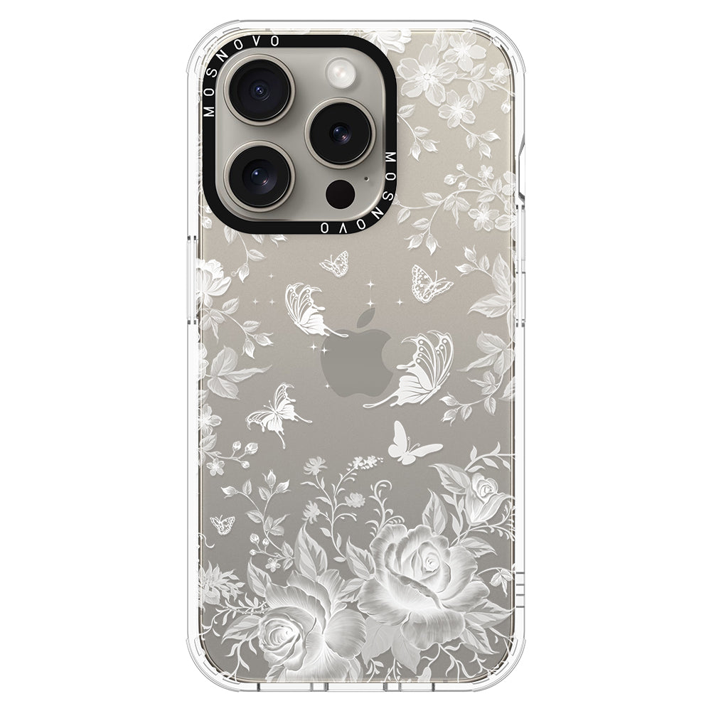 Fairy White Garden Phone Case - iPhone 15 Pro Case - MOSNOVO