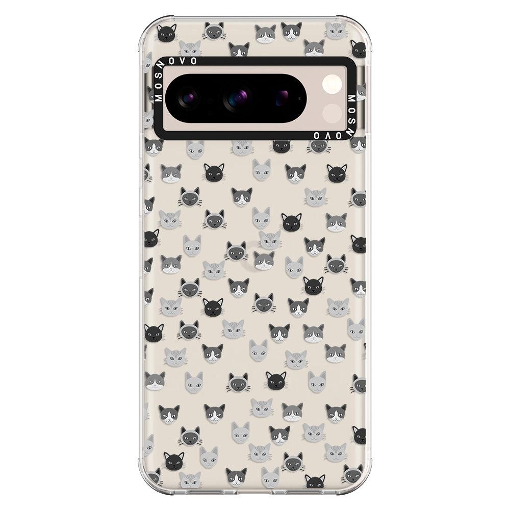 Cats Head Phone Case - Google Pixel 8 Pro Case - MOSNOVO