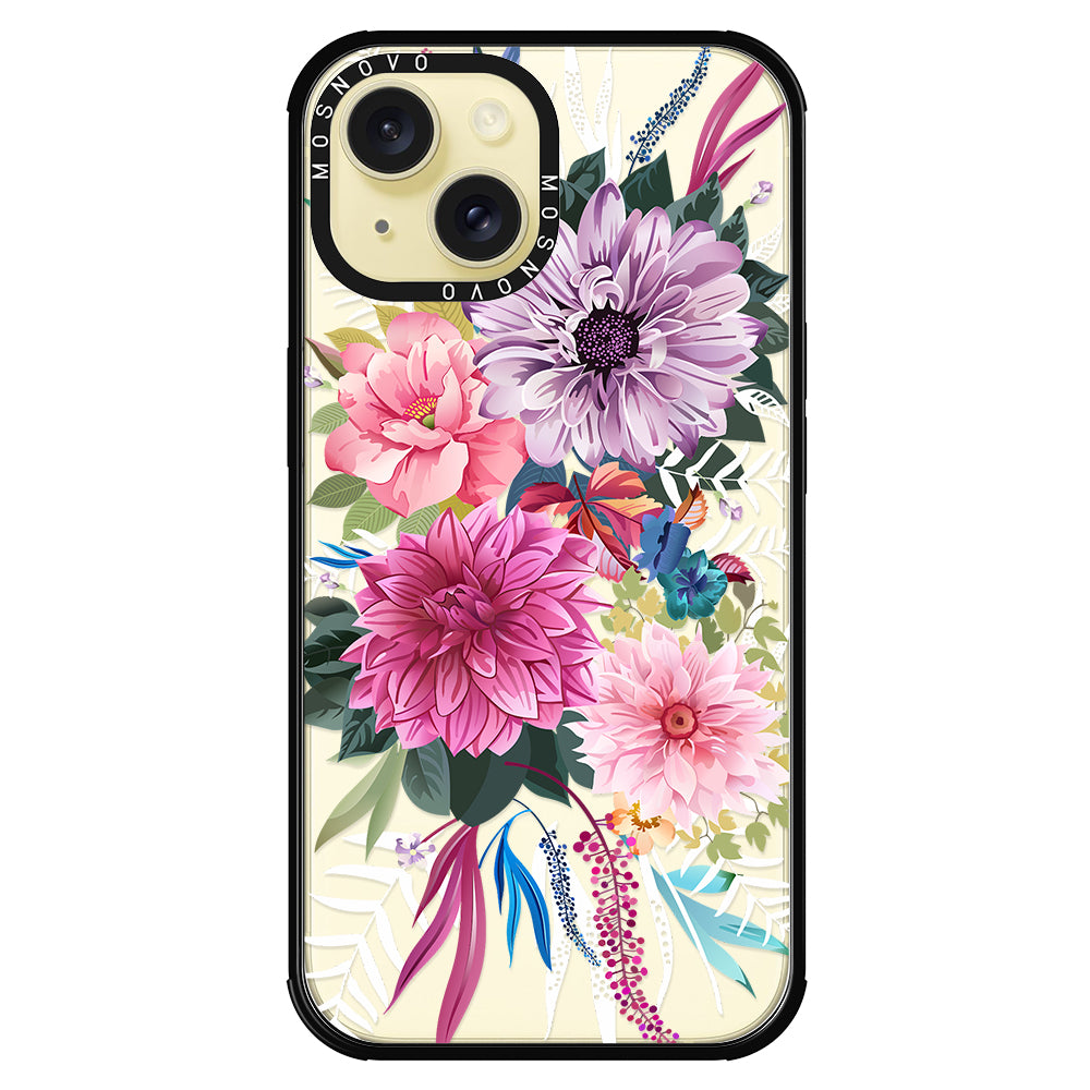 Dahlia Bloom Phone Case - iPhone 15 Case - MOSNOVO