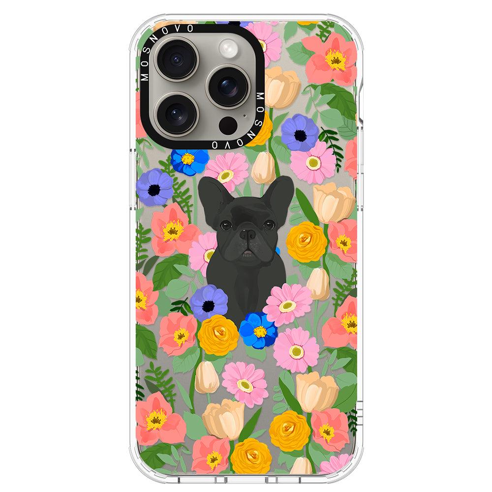 French Bulldog Garden Phone Case - iPhone 15 Pro Max Case - MOSNOVO