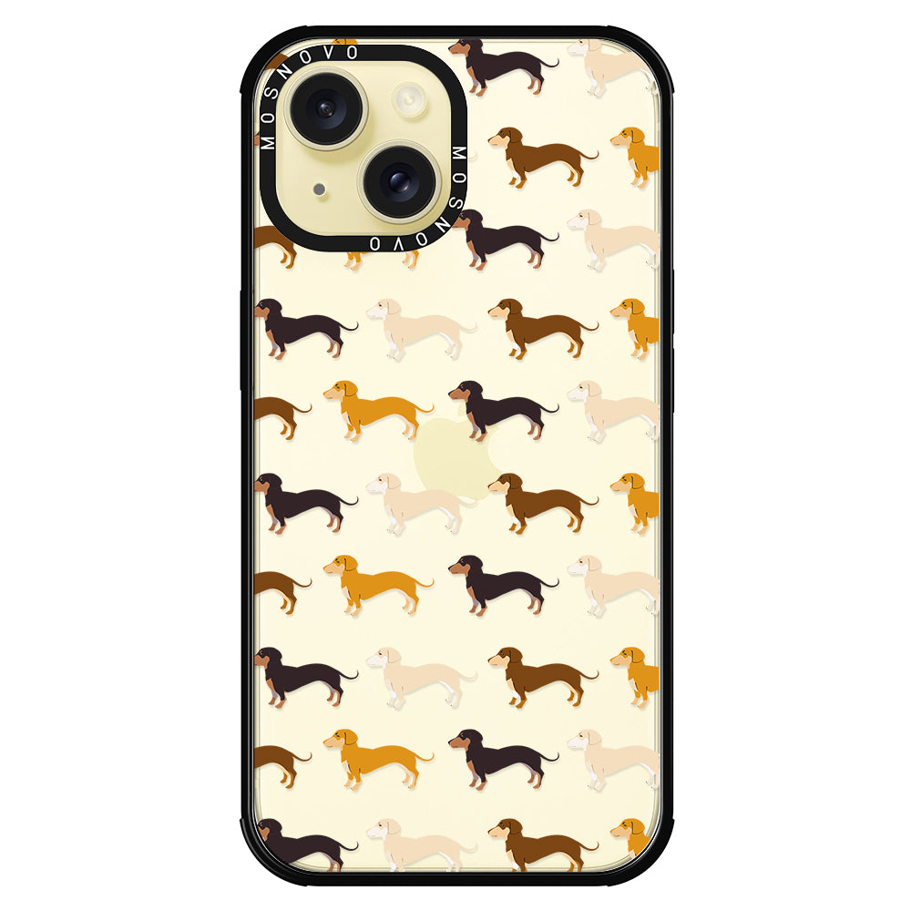 Cute Dachshund Phone Case - iPhone 15 Plus Case - MOSNOVO