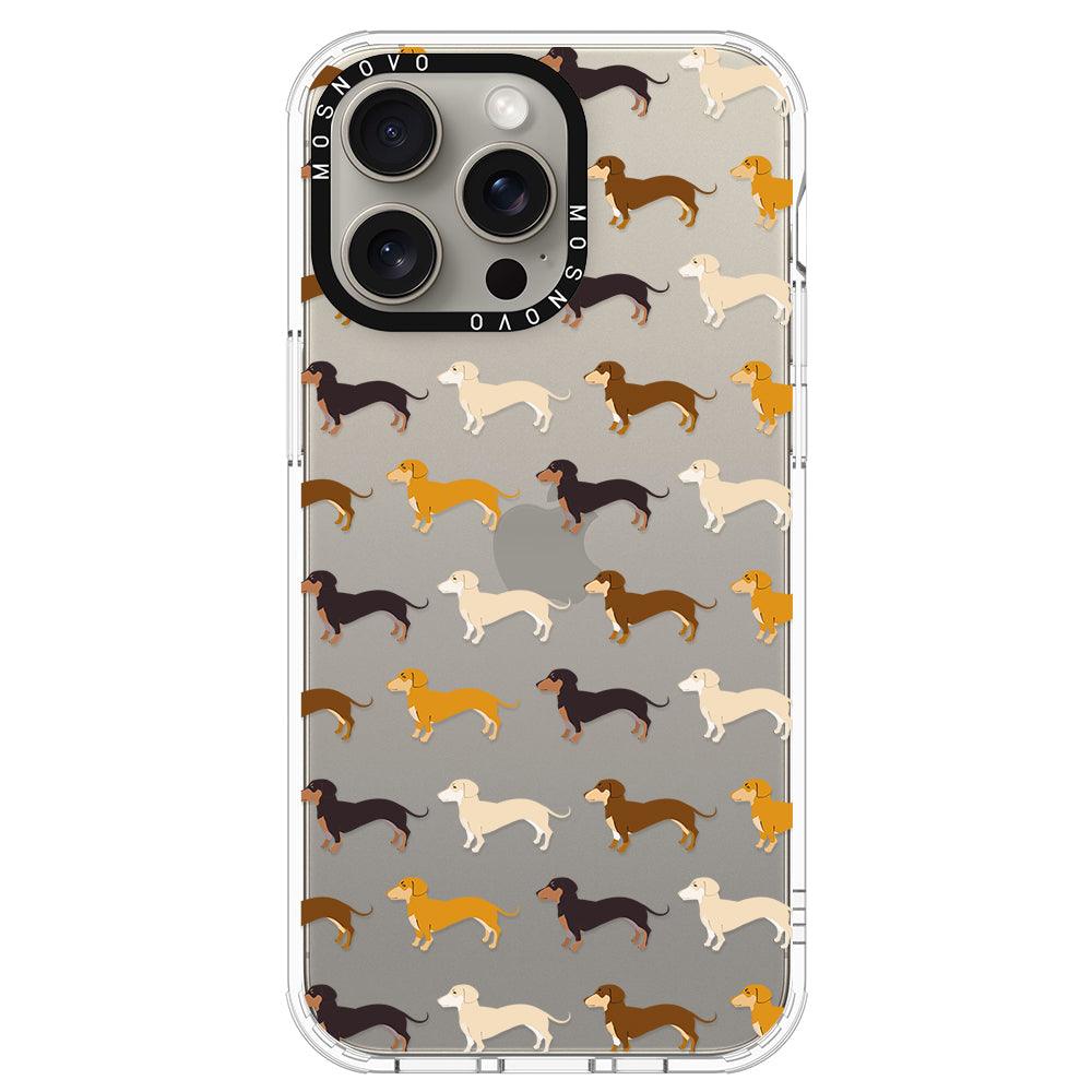 Cute Dachshund Phone Case - iPhone 15 Pro Max Case - MOSNOVO