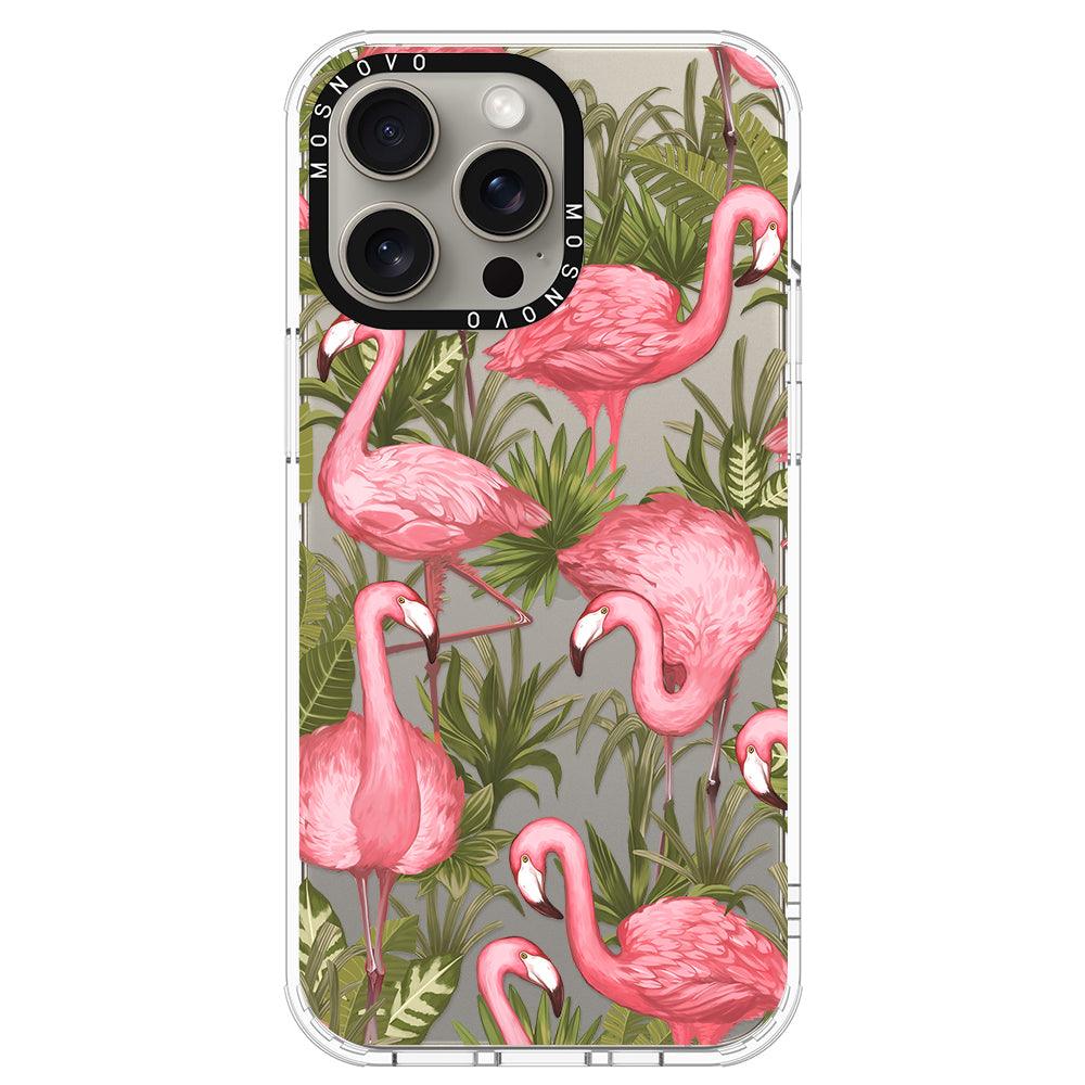 Jungle Flamingo Phone Case - iPhone 15 Pro Max Case - MOSNOVO