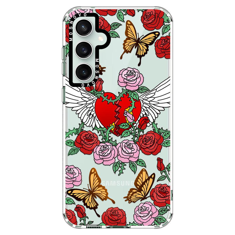 Heart With Wing Phone Case - Samsung Galaxy S23 FE Case