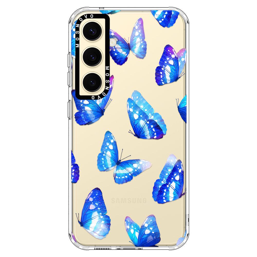 Blue Butterflies Phone Case - Samsung Galaxy S24 Plus Case - MOSNOVO