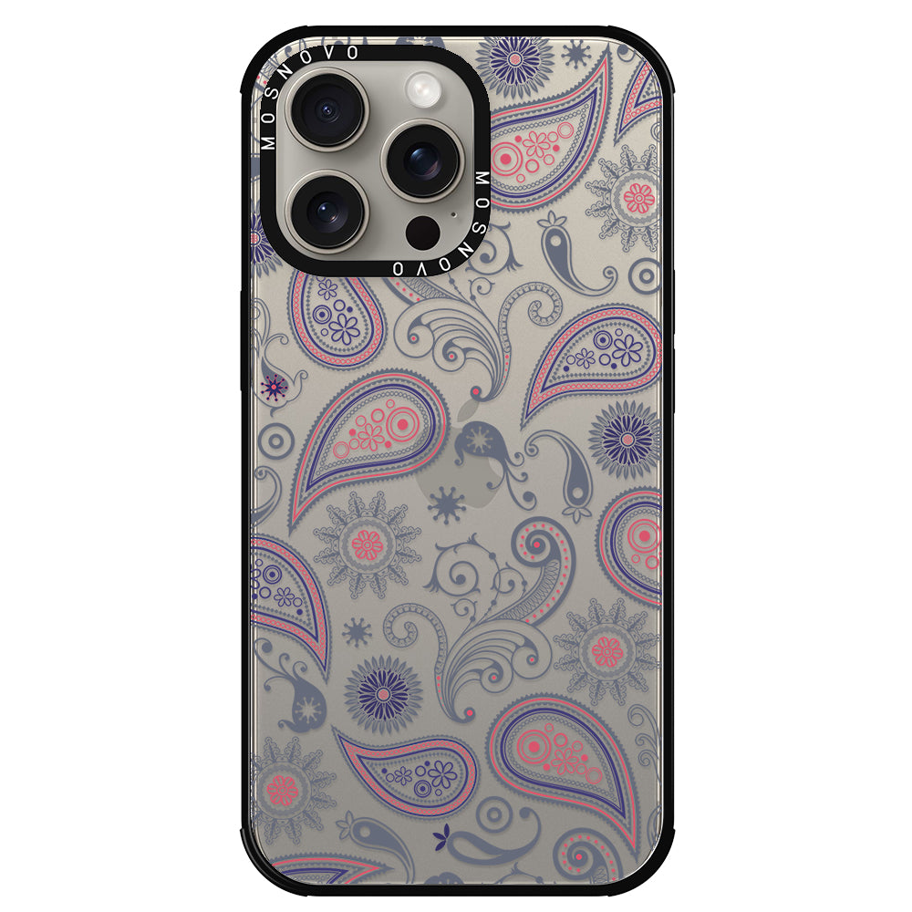 Paisley Phone Case - iPhone 15 Pro Max Case - MOSNOVO