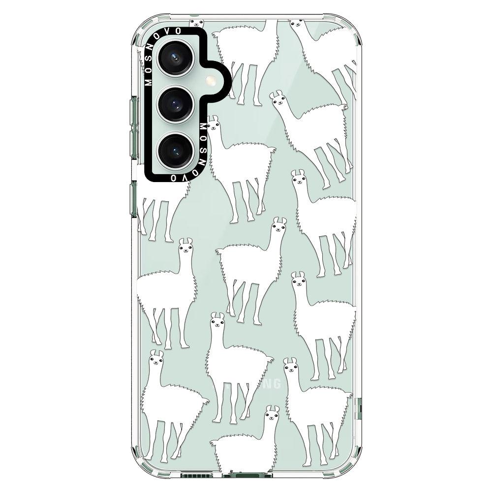 White Llama Phone Case - Samsung Galaxy S23 FE Case