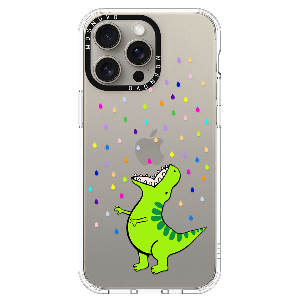 Rainbow Dinosaur Phone Case - iPhone 15 Pro Max Case - MOSNOVO