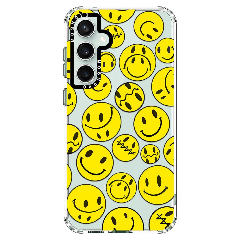 Yellow Sad Smile Face Phone Case - Samsung Galaxy S23 FE Case