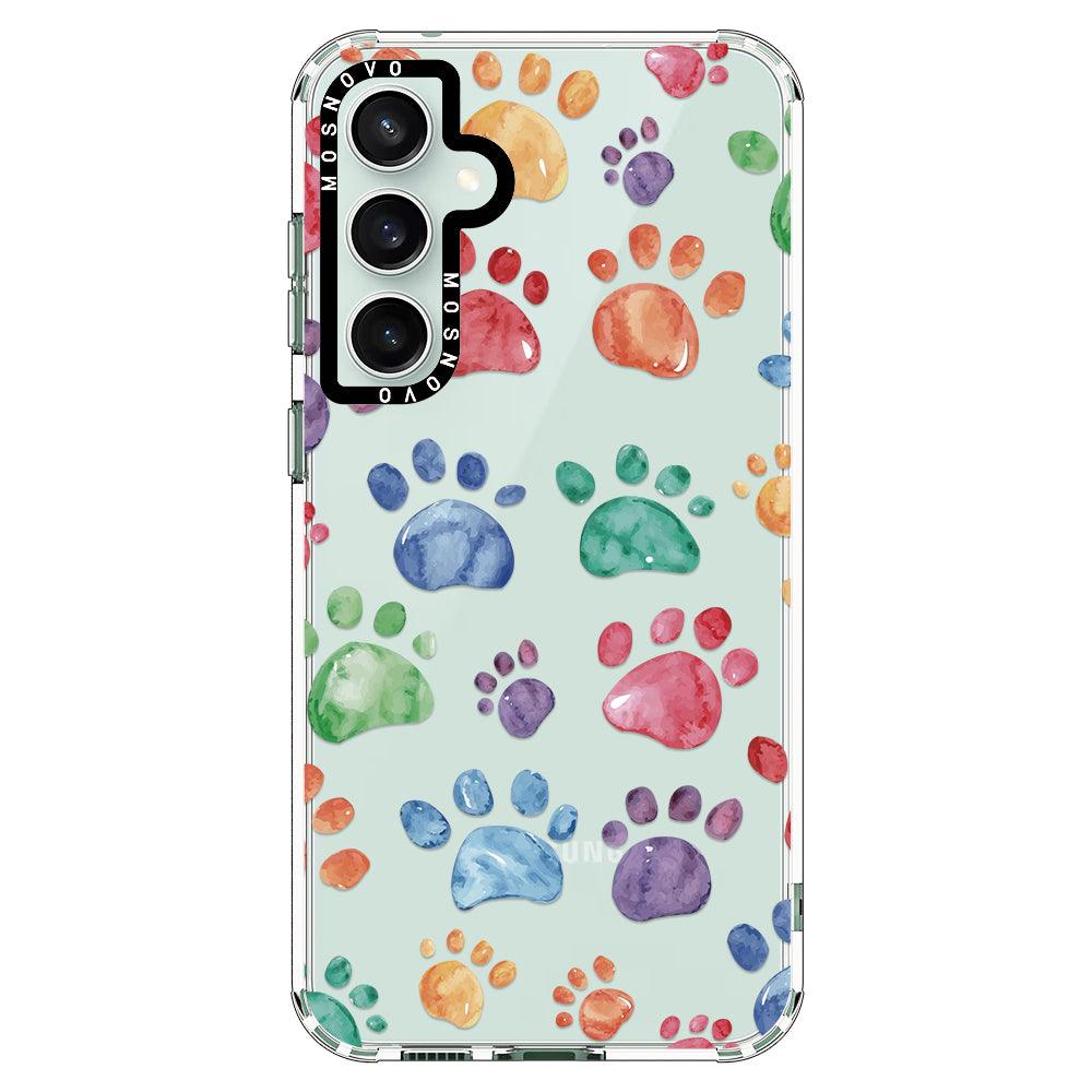 Colorful Paw Phone Case - Samsung Galaxy S23 FE Case