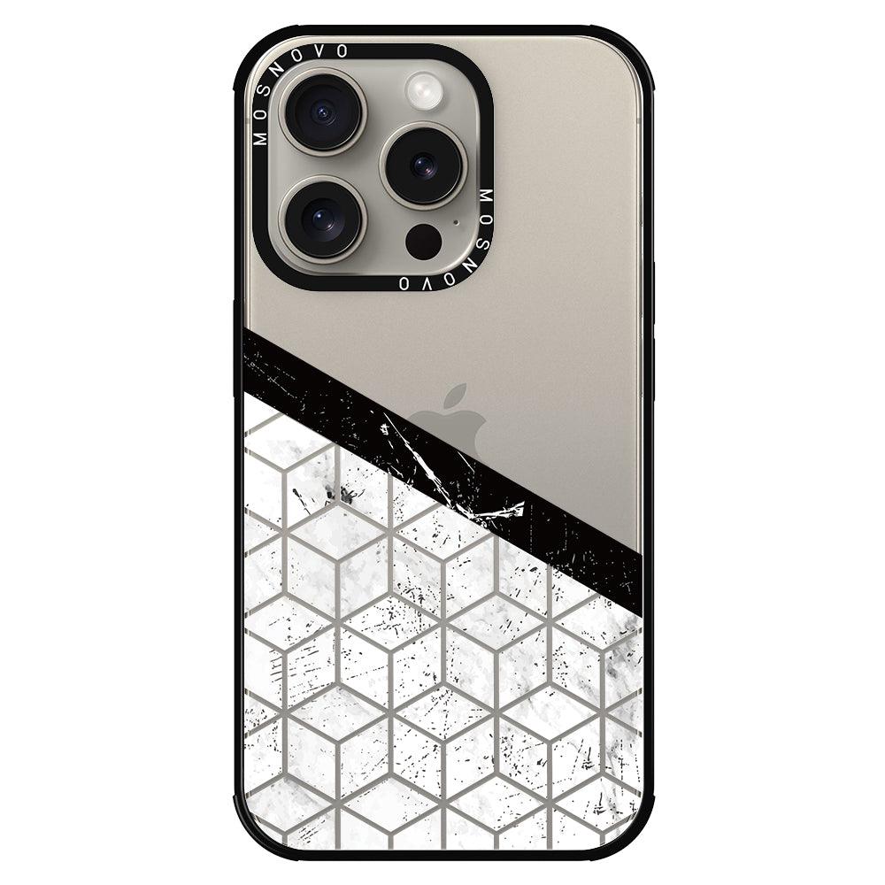 Marble Block Art Phone Case - iPhone 15 Pro Case - MOSNOVO