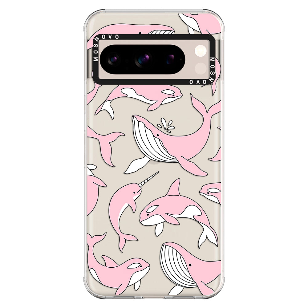 Pink Whales Phone Case - Google Pixel 8 Pro Case - MOSNOVO