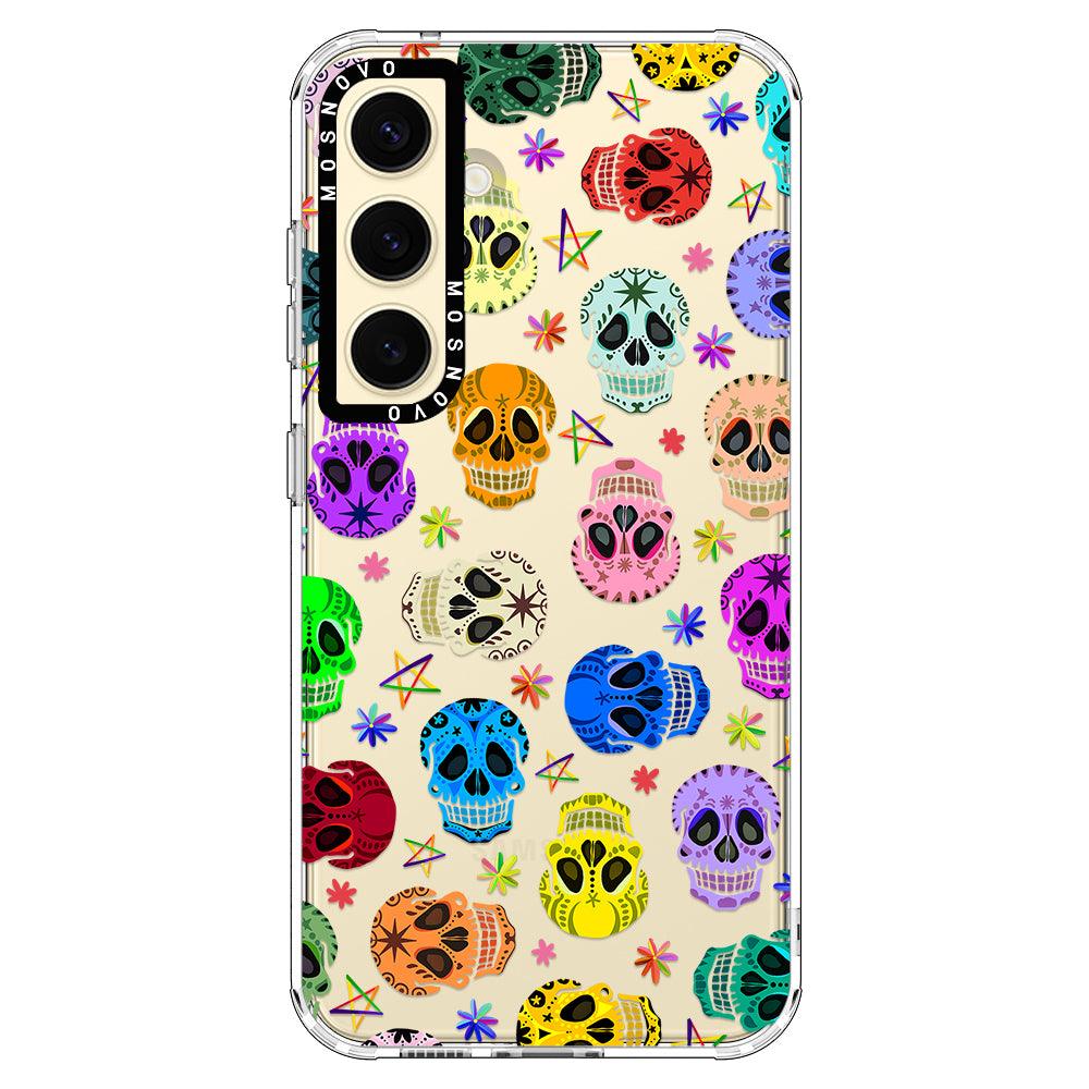 Sugar Skull Phone Case - Samsung Galaxy S24 Plus Case - MOSNOVO