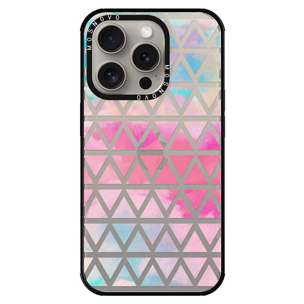 Gradient Triangles Phone Case - iPhone 15 Pro Case - MOSNOVO