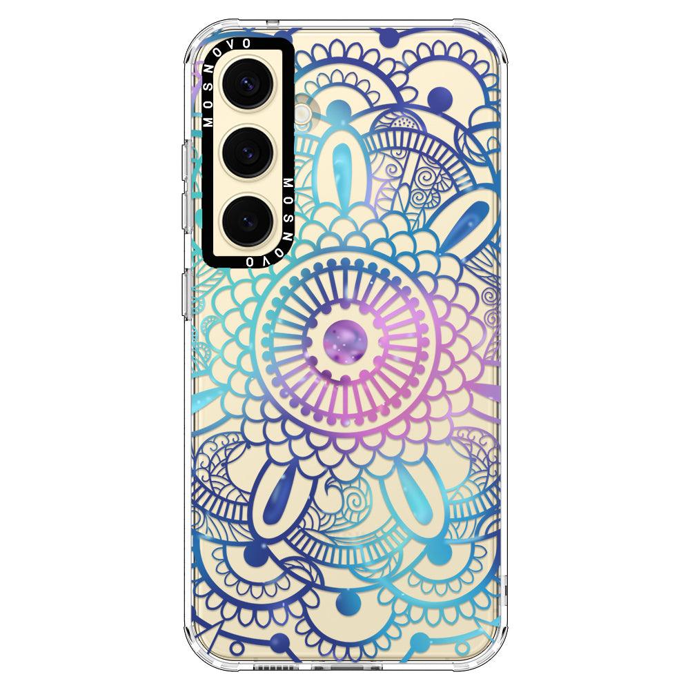 Violet Blue Mandala Phone Case - Samsung Galaxy S24 Plus Case - MOSNOVO