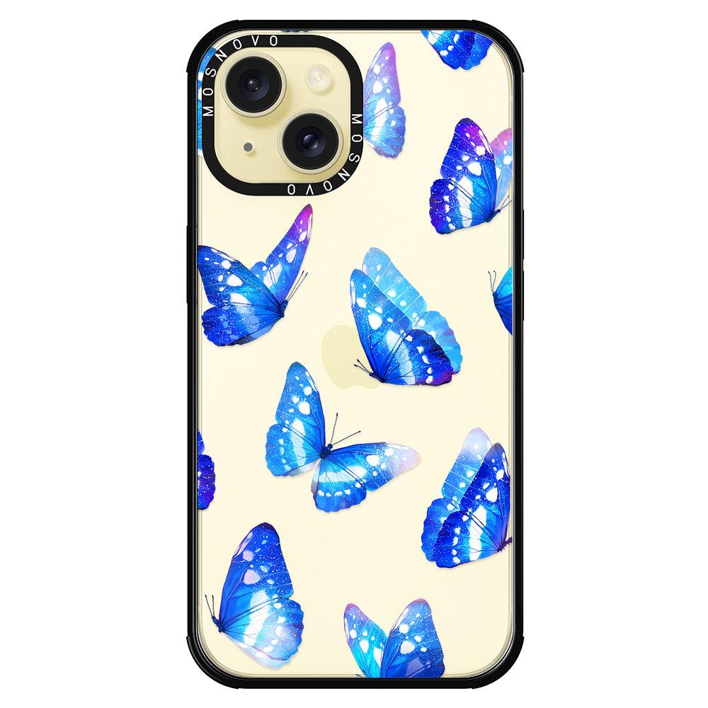 Stunning Blue Butterflies Phone Case - iPhone 15 Case - MOSNOVO