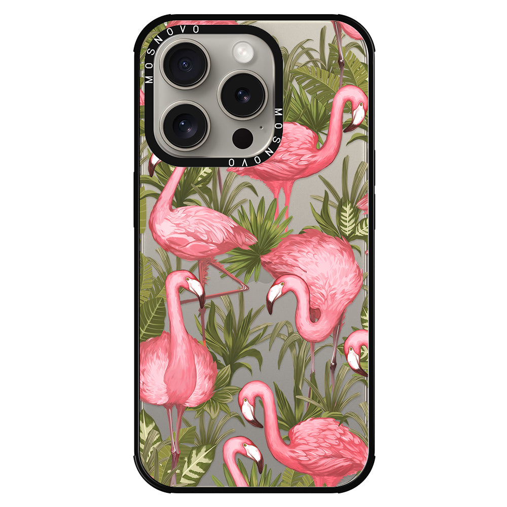 Jungle Flamingo Phone Case - iPhone 15 Pro Case - MOSNOVO