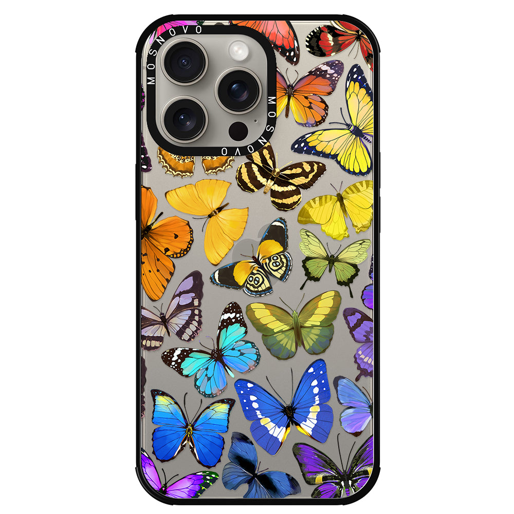 Rainbow Butterfly Phone Case - iPhone 15 Pro Max Case - MOSNOVO