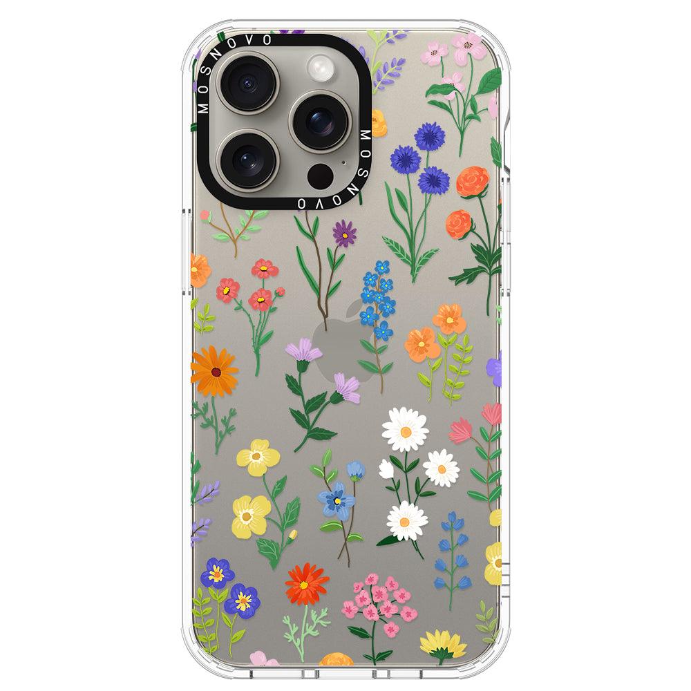 Botanical Floral Phone Case - iPhone 15 Pro Max Case - MOSNOVO