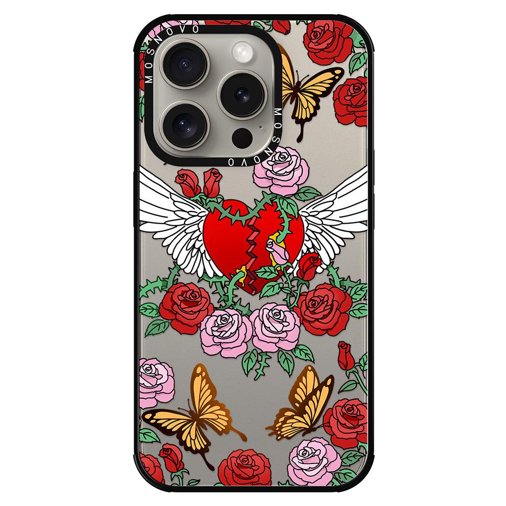 Wing Heart Phone Case - iPhone 15 Pro Case - MOSNOVO