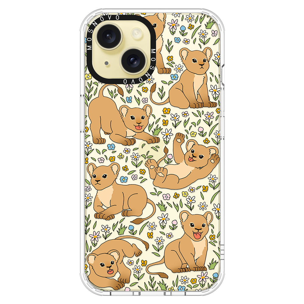 Cute Lions Phone Case - iPhone 15 Case Clear