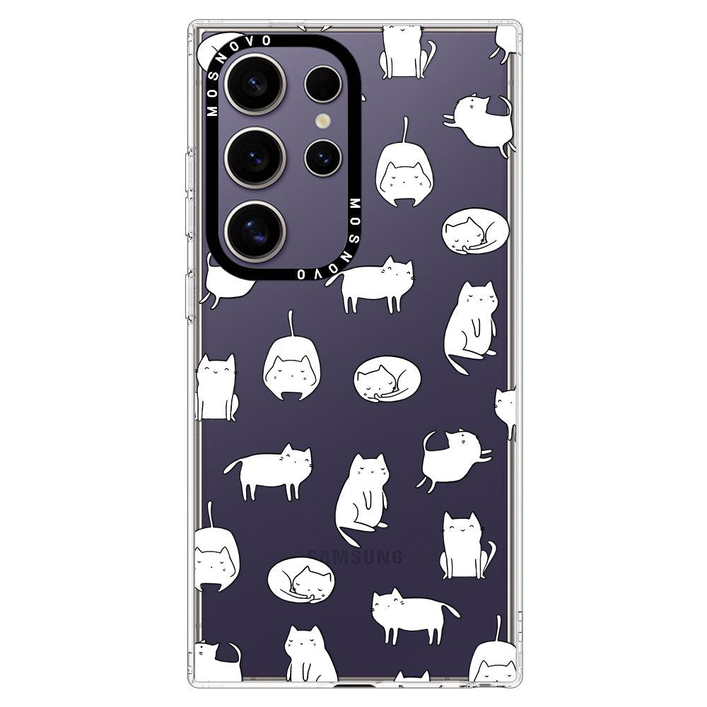 Kawaii Cat Phone Case - Samsung Galaxy S24 Ultra Case - MOSNOVO