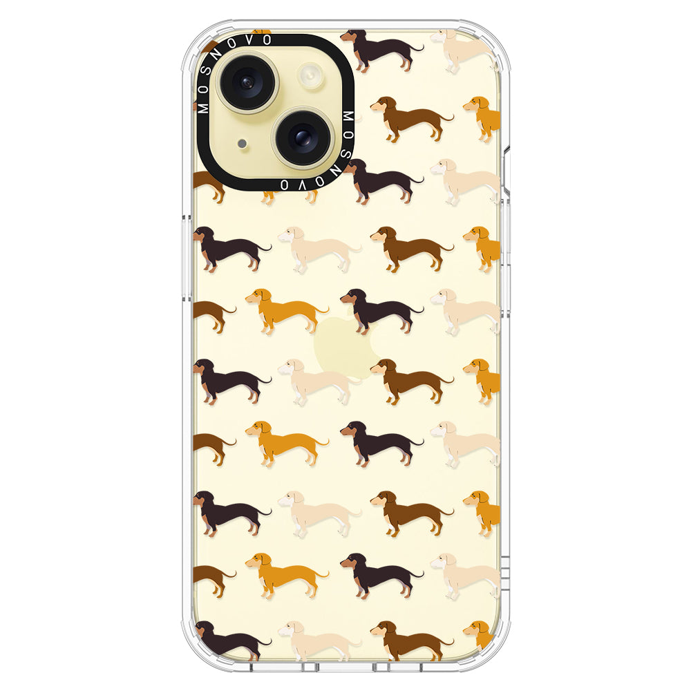 Cute Dachshund Phone Case - iPhone 15 Plus Case - MOSNOVO