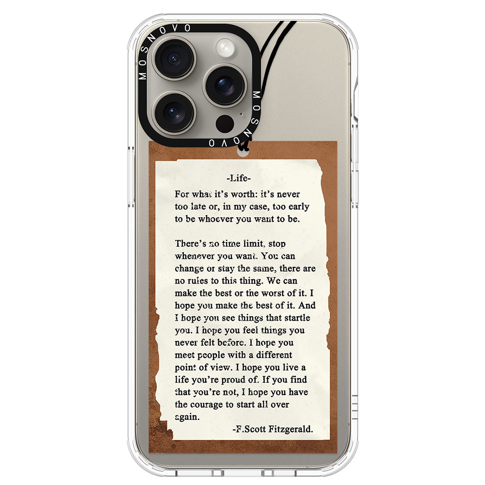 Life Quote Phone Case - iPhone 15 Pro Max Case - MOSNOVO