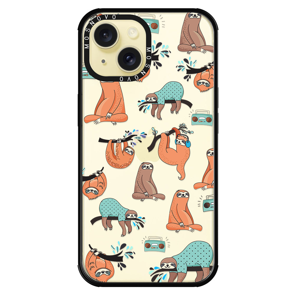 Musical Sloth Phone Case - iPhone 15 Case - MOSNOVO