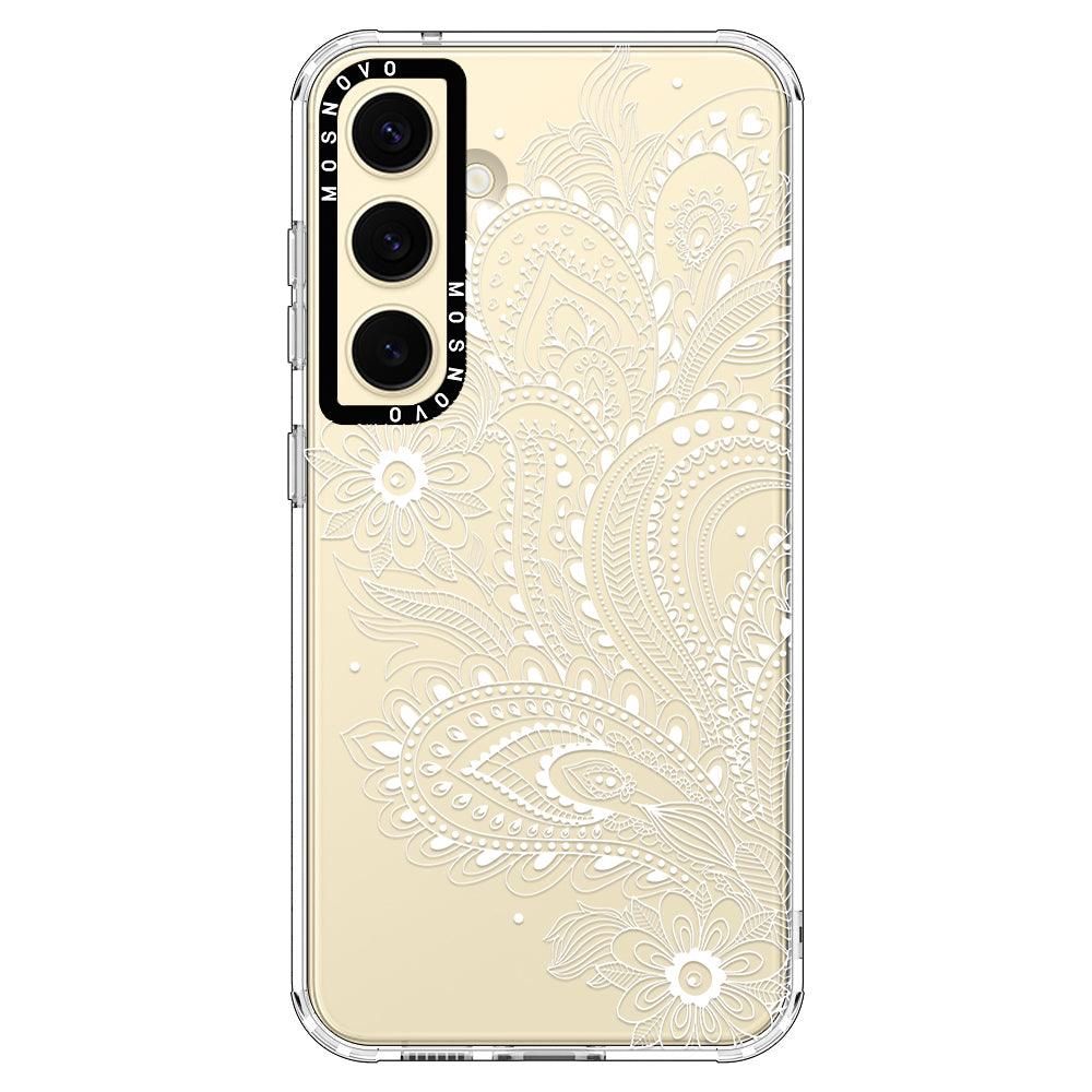 Aesthetic Flower Henna Phone Case - Samsung Galaxy S24 Case - MOSNOVO