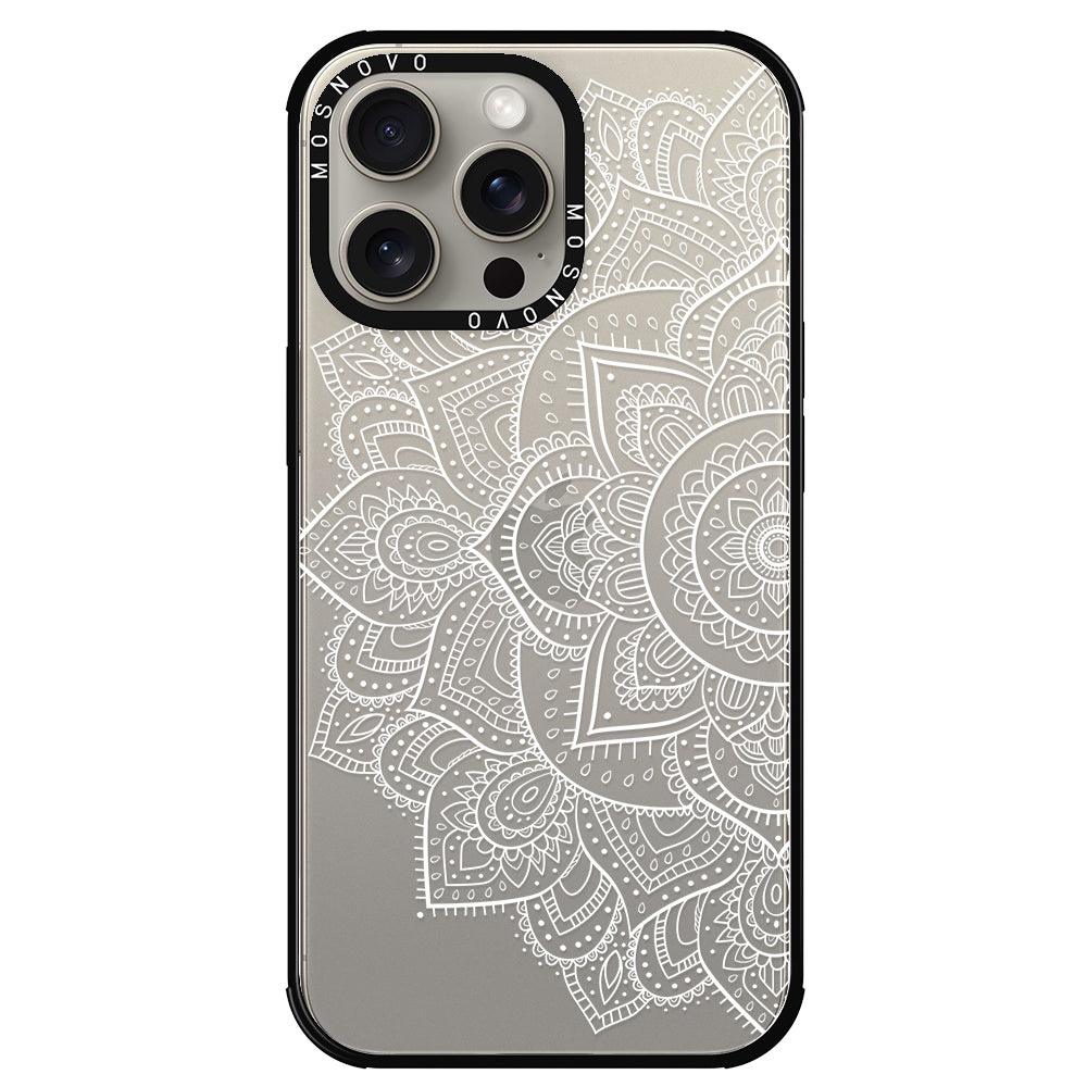 Half Mandala Phone Case - iPhone 15 Pro Max Case - MOSNOVO