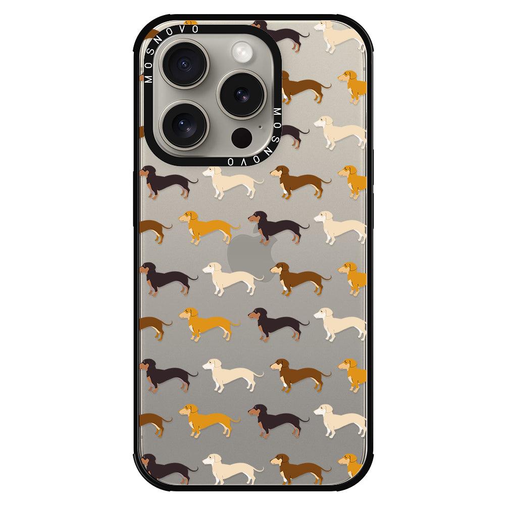 Cute Dachshund Phone Case - iPhone 15 Pro Case - MOSNOVO