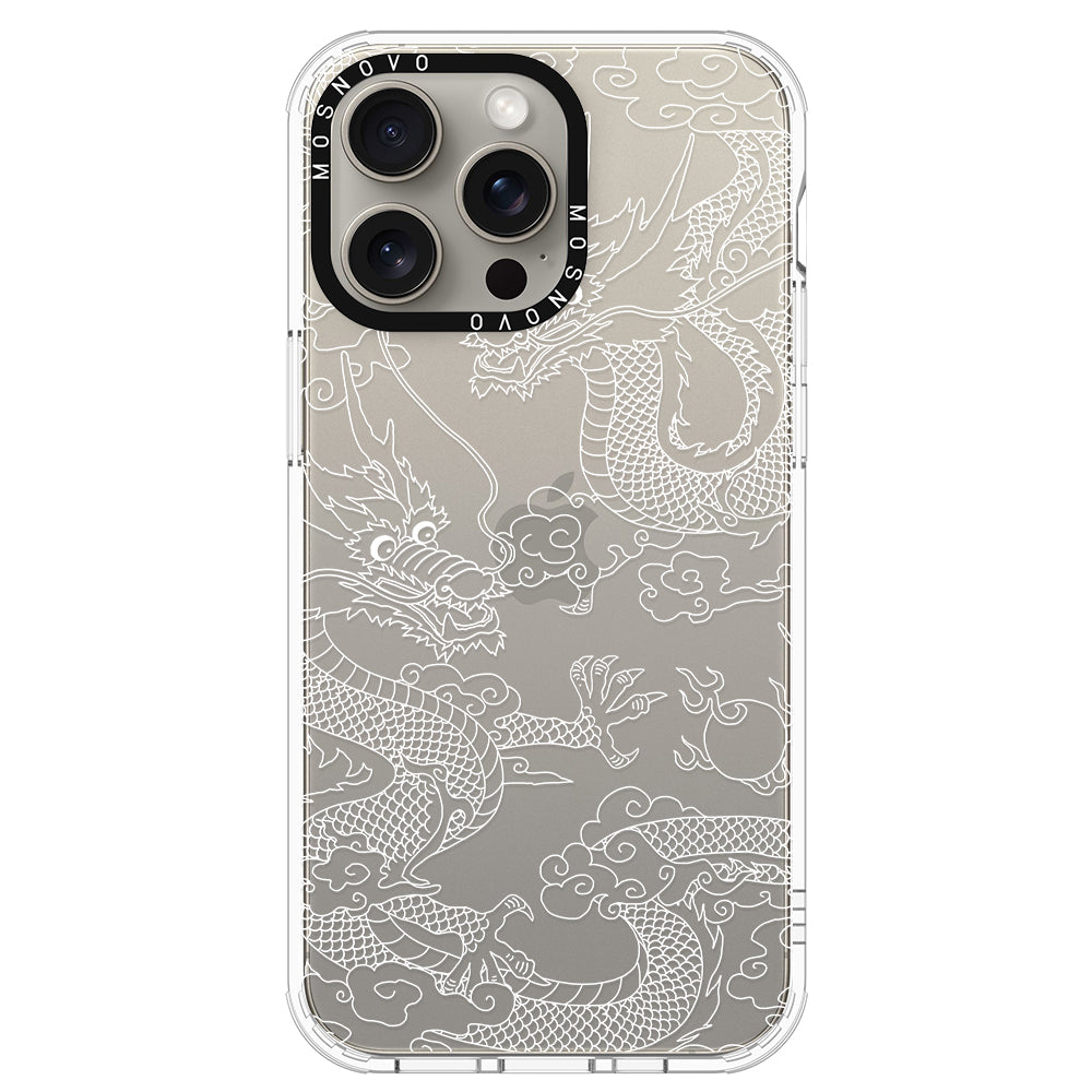 White Dragon Phone Case - iPhone 15 Pro Max Case - MOSNOVO