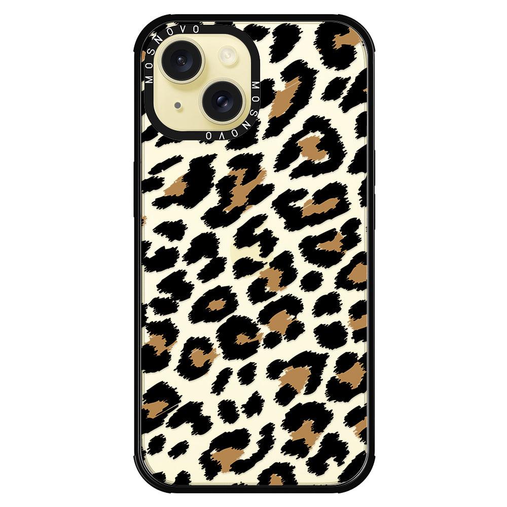 Leopard Print Phone Case - iPhone 15 Plus Case - MOSNOVO