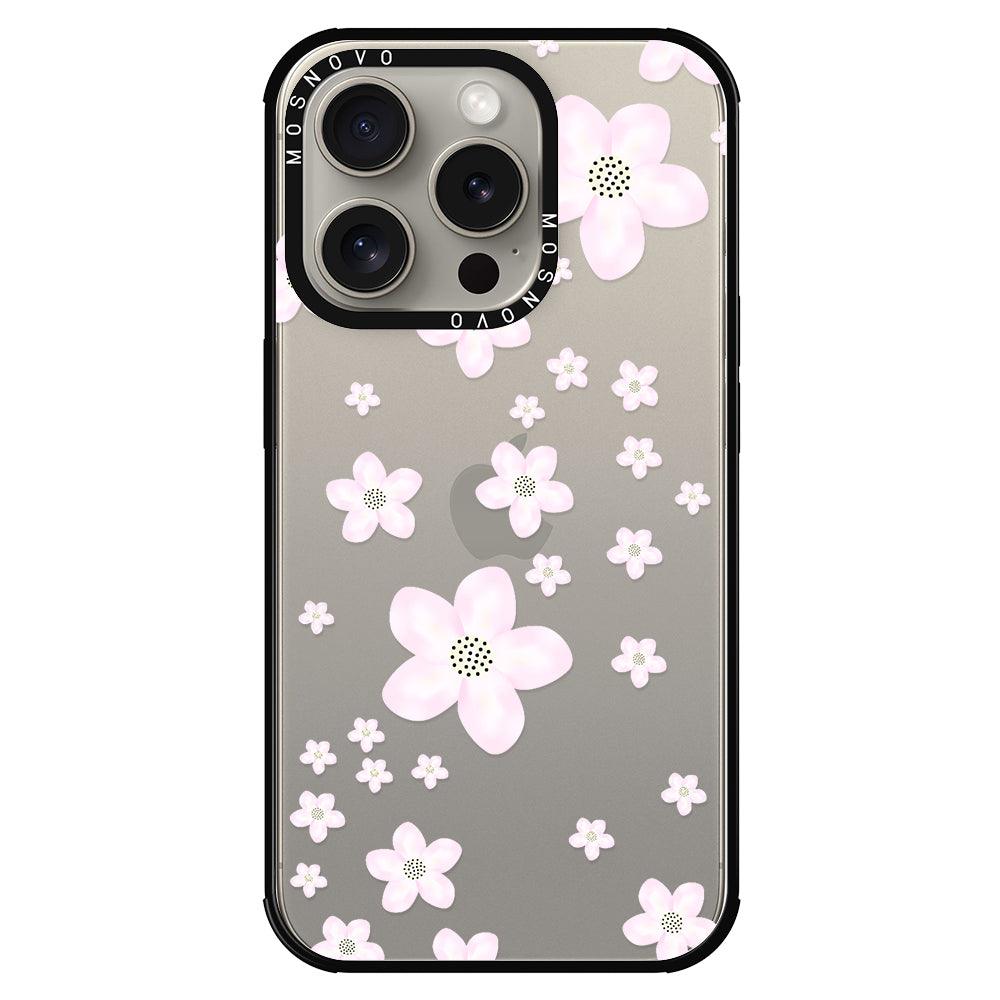 Pink Cherry Blossom Phone Case - iPhone 15 Pro Case - MOSNOVO