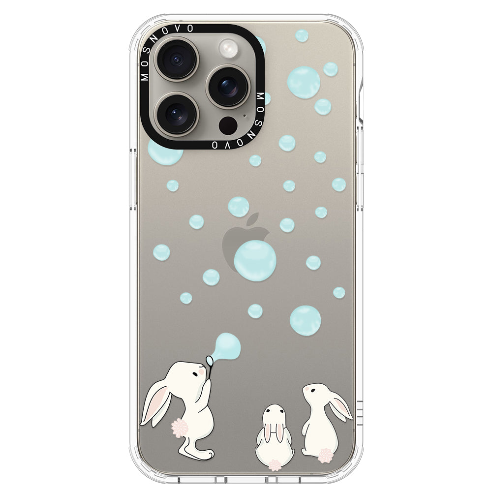 Bunny Blow Bubble Phone Case - iPhone 15 Pro Max Case - MOSNOVO