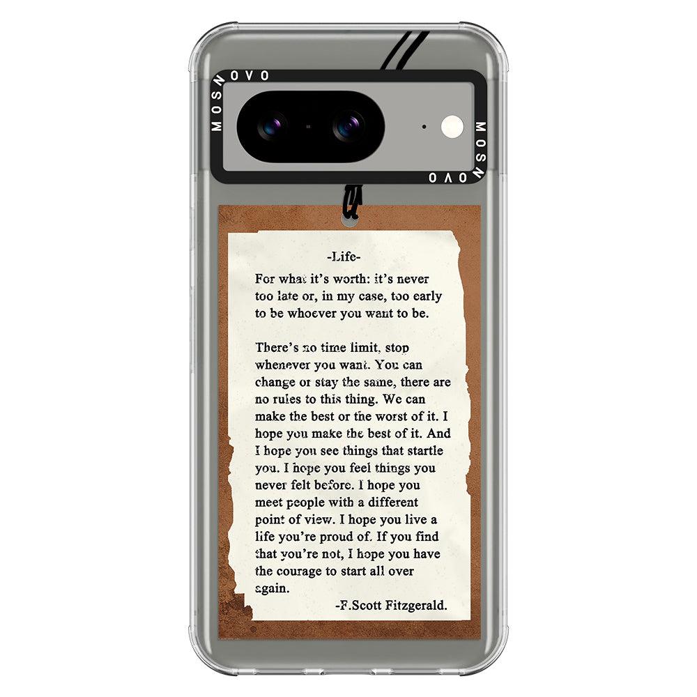 Life Quote Phone Case - Google Pixel 8 Case