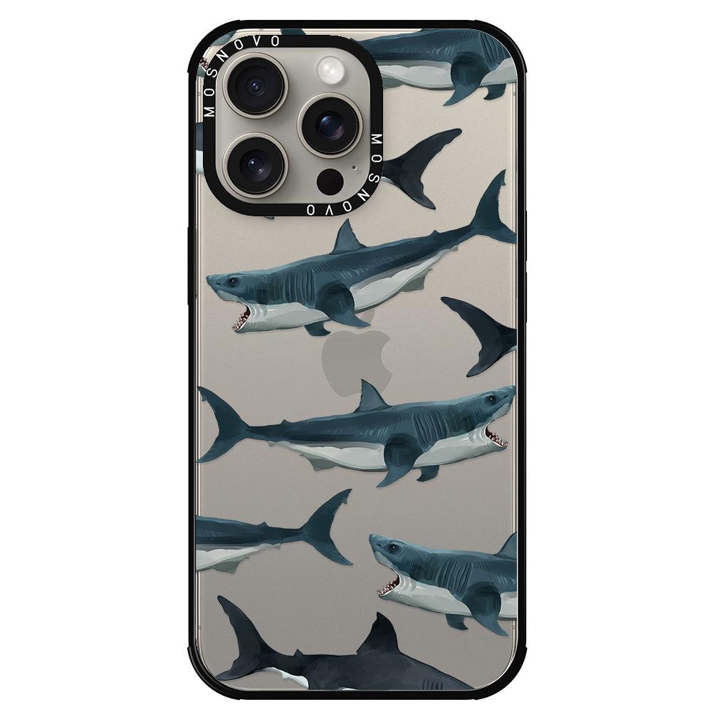 White Shark Phone Case - iPhone 15 Pro Max Case - MOSNOVO