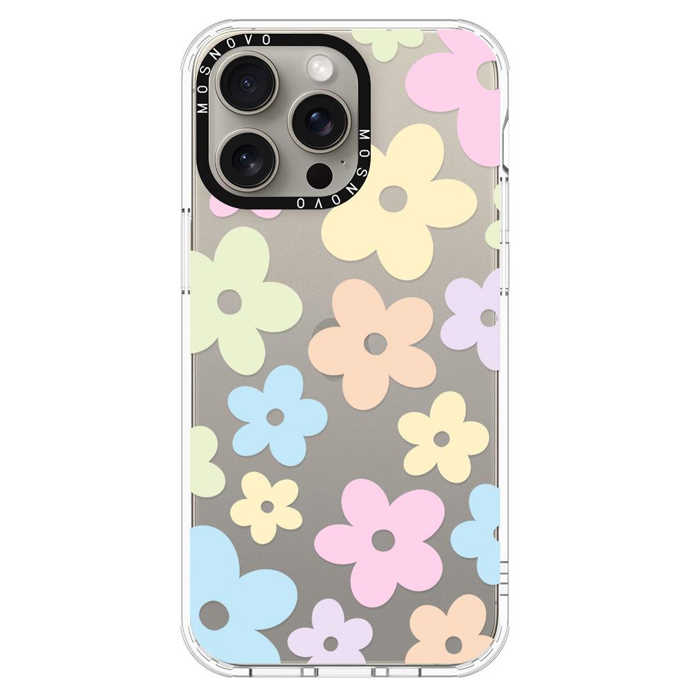 Pastel Flower Phone Case - iPhone 15 Pro Max Case - MOSNOVO