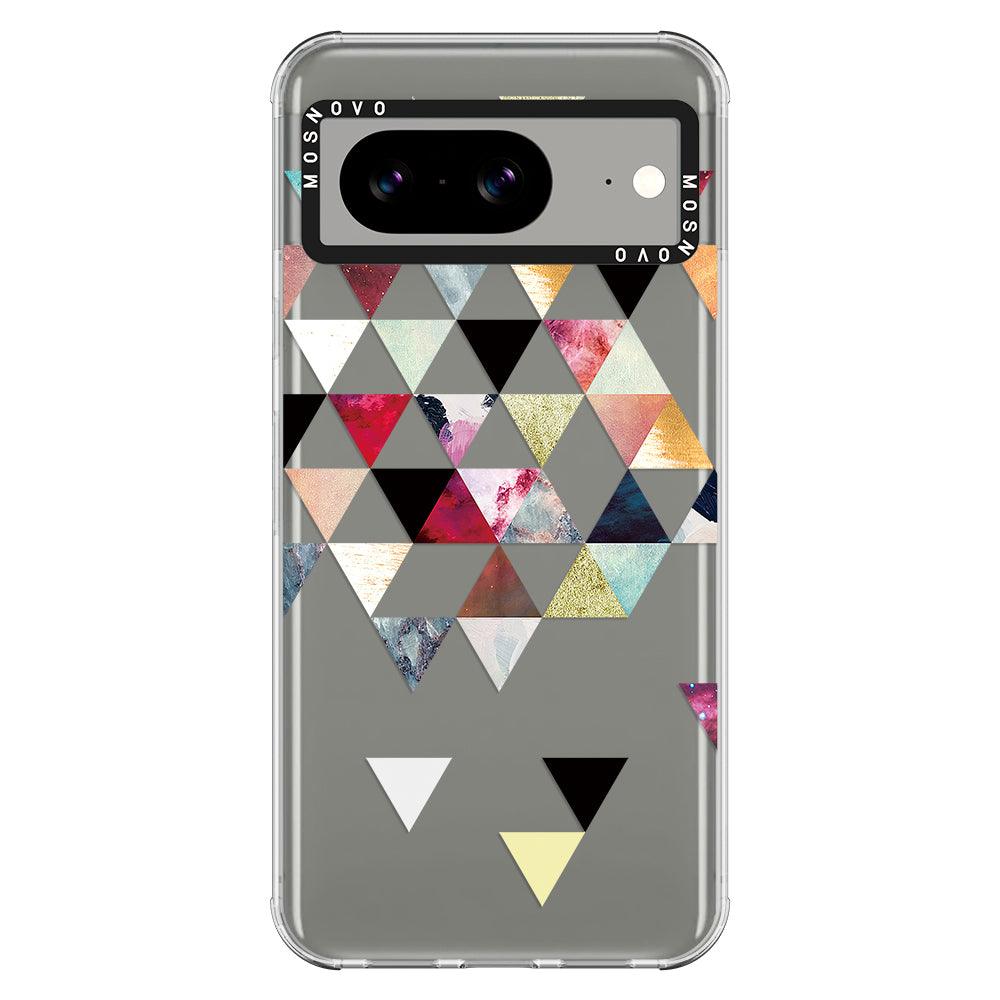 Triangles Stone Marble Phone Case - Google Pixel 8 Case - MOSNOVO