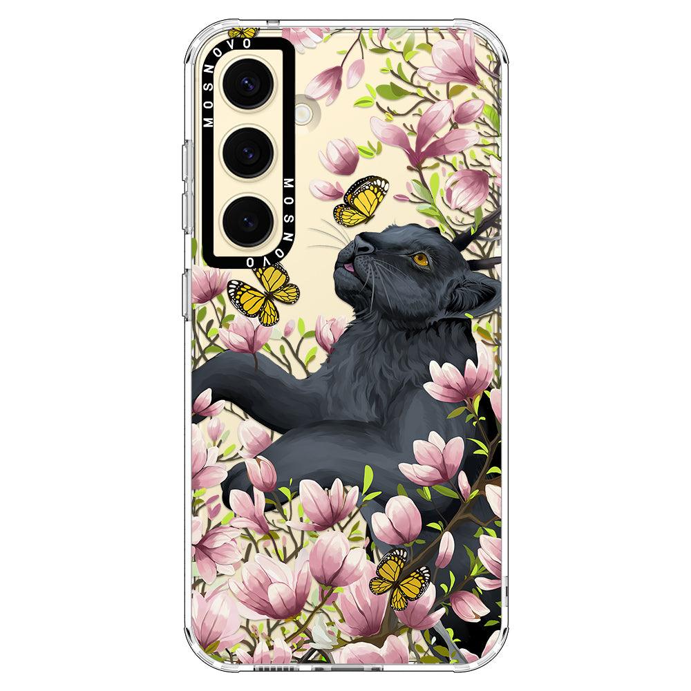 Black Panther Garden Phone Case - Samsung Galaxy S24 Case - MOSNOVO