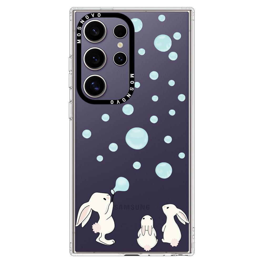 Bunny Blow Bubble Phone Case - Samsung Galaxy S24 Ultra Case - MOSNOVO