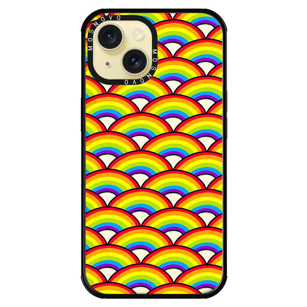 Rainbow Waves Phone Case - iPhone 15 Case - MOSNOVO