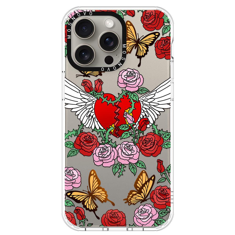 Wing Heart Phone Case - iPhone 15 Pro Max Case - MOSNOVO