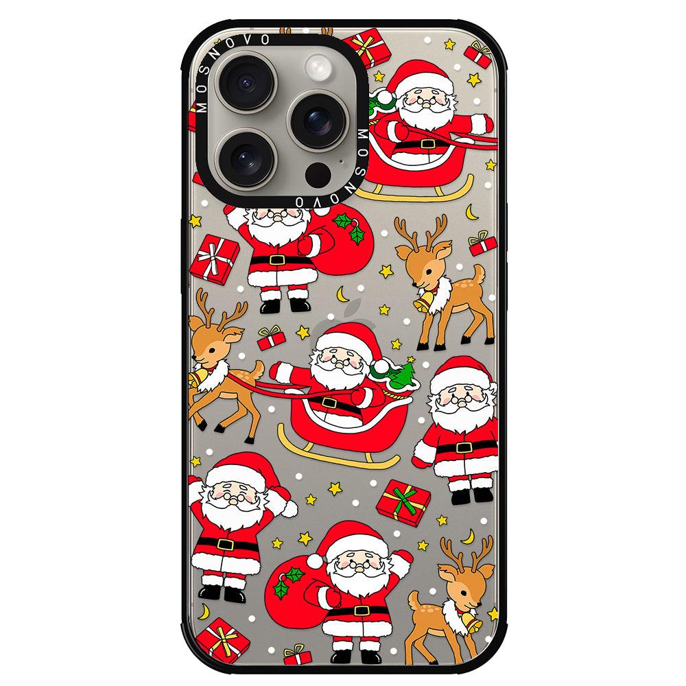 Cute Santa Claus Deer Phone Case - iPhone 15 Pro Max Case - MOSNOVO