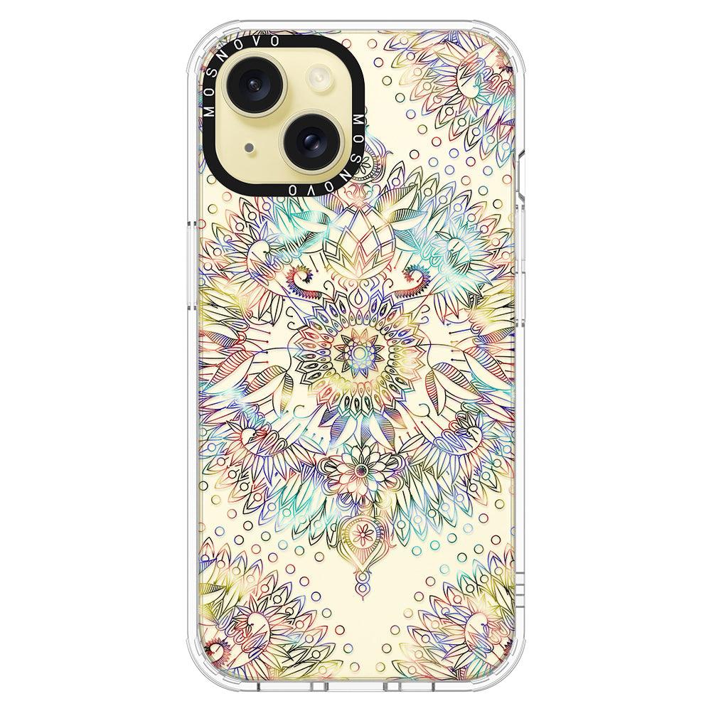 Rainbow Mandala Phone Case - iPhone 15 Plus Case - MOSNOVO