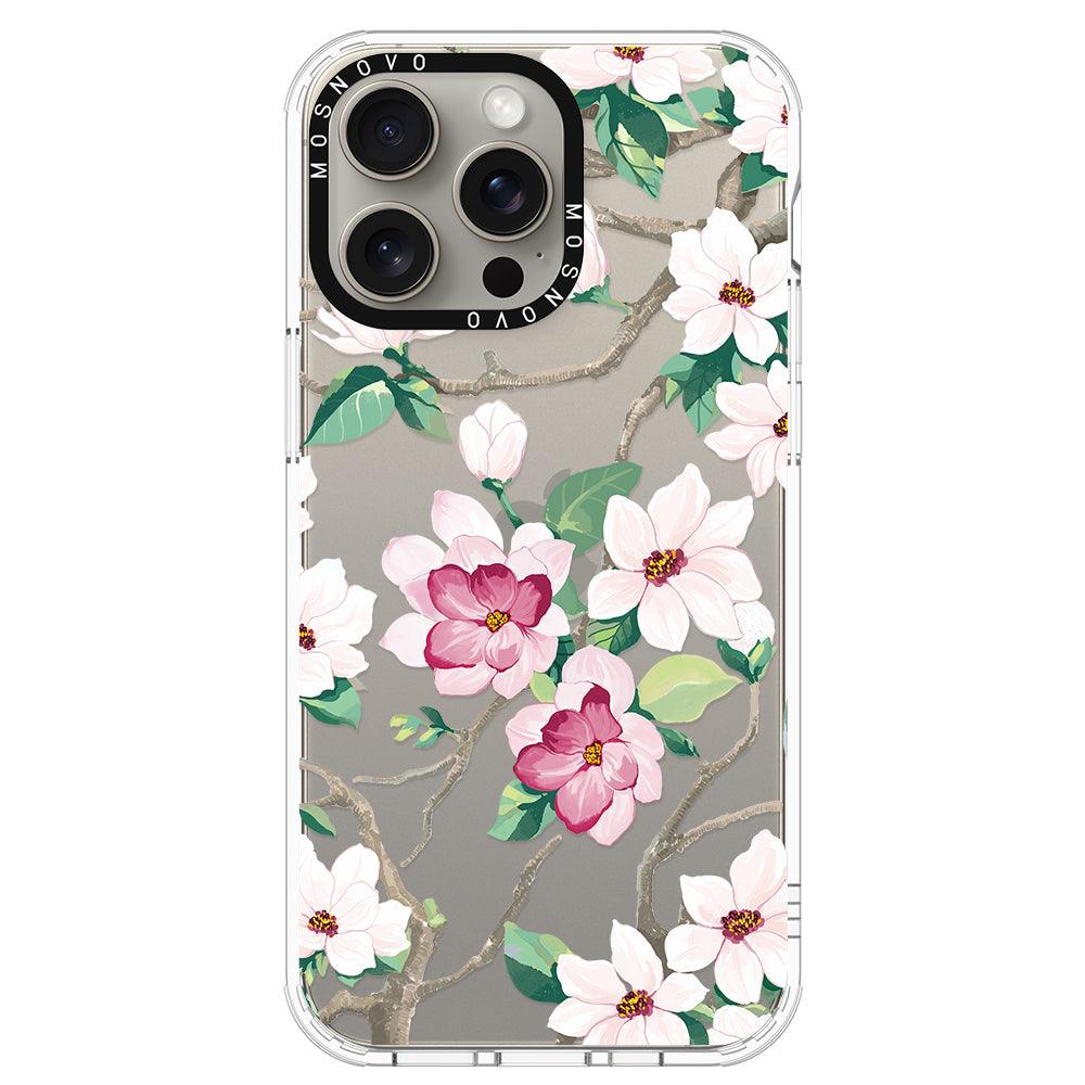 Magnolia Phone Case - iPhone 15 Pro Max Case - MOSNOVO