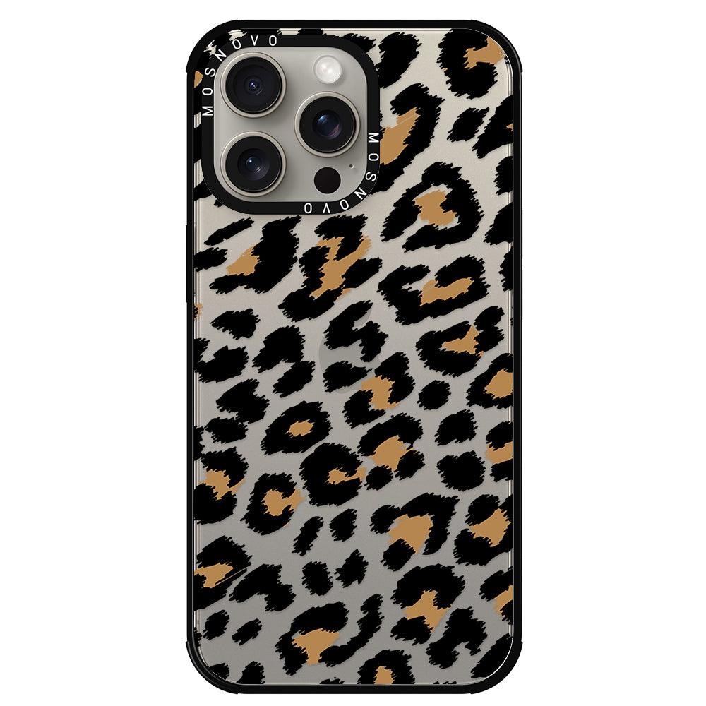 Leopard Print Phone Case - iPhone 15 Pro Max Case - MOSNOVO