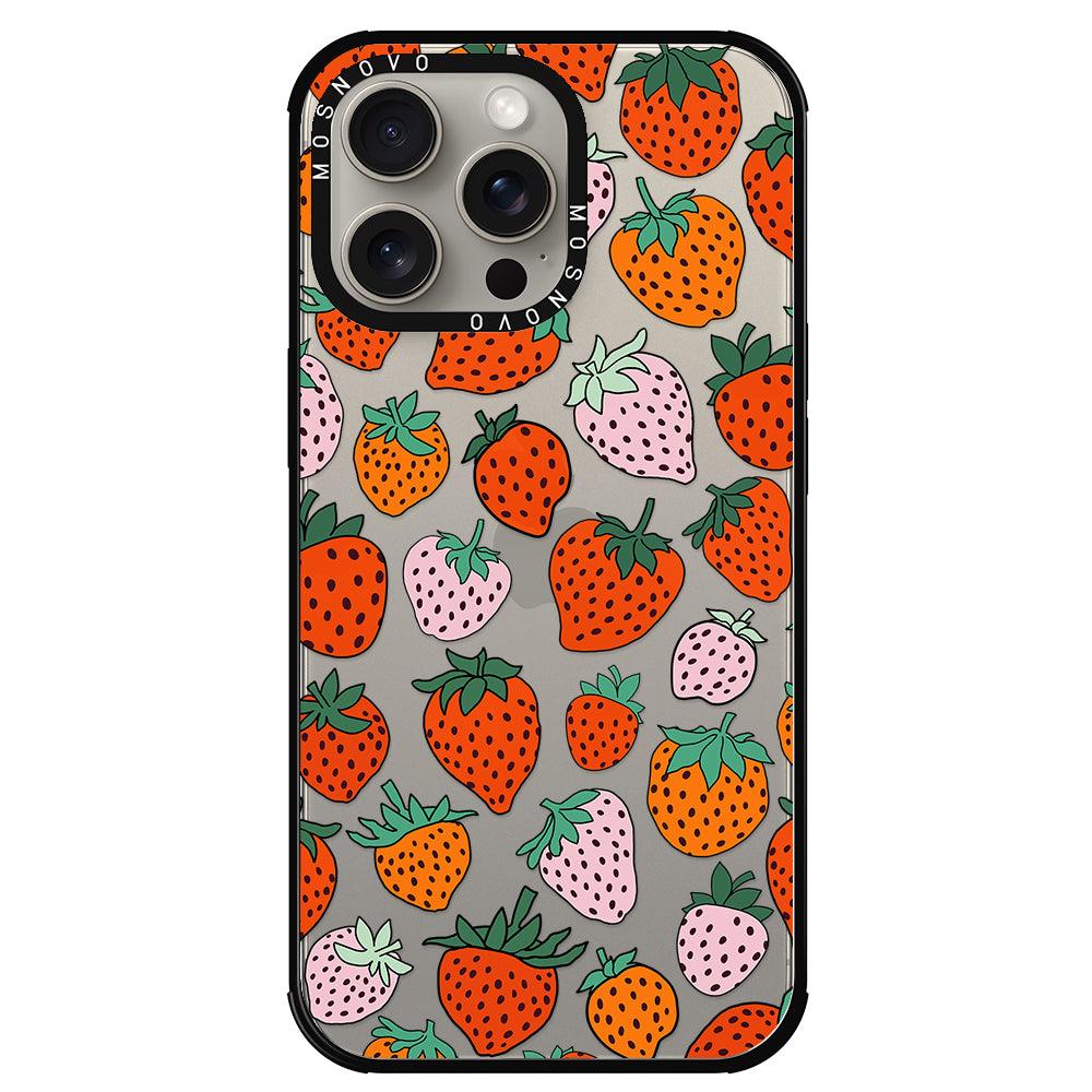 Cute Strawberry Phone Case - iPhone 15 Pro Max Case - MOSNOVO