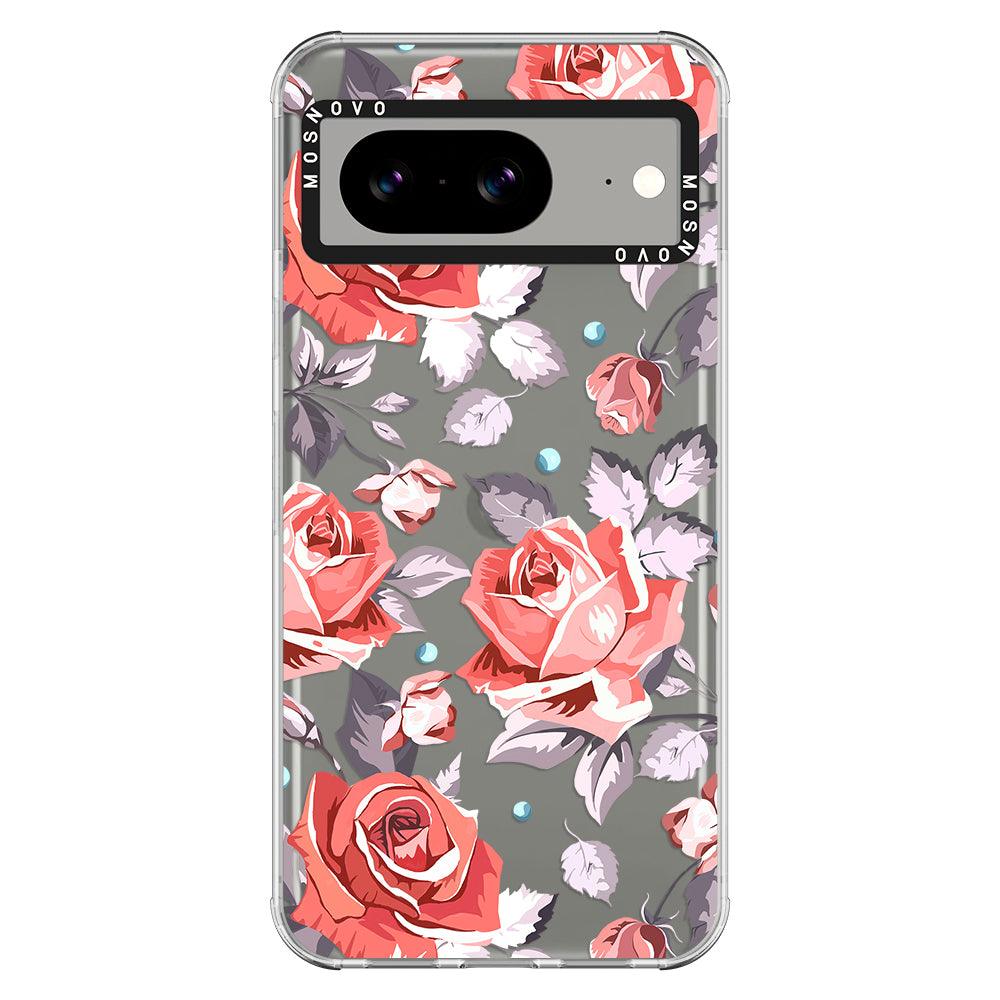 Retro Flower Roses Phone Case - Google Pixel 8 Case - MOSNOVO